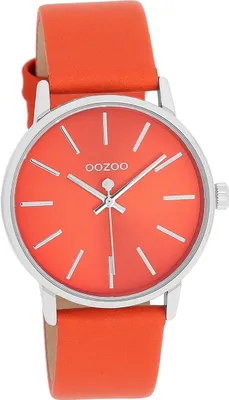 Produktbild von Oozoo Damen Armbanduhr orange Analog Timepieces Lederarmband D2UOC11062