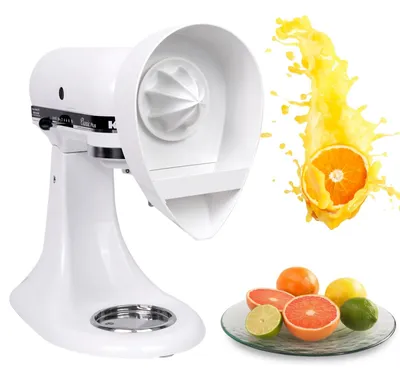 Saftpresse-Aufsatz für Küchenmaschine, Zitruspresse, 5 Quart, Weiß