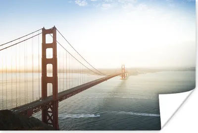 Produktbild von MuchoWow® Poster Morgennebel an der Golden Gate Bridge in Kalifornien 30x20 cm - Plakate - Print