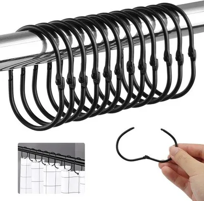 Produktbild von Metallische Dusengitterringe - 24 Stück - schwarz - Selbstbausatz