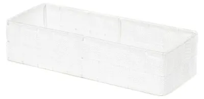 Schubladen-Organizer groß 30x12x7 cm Metall weiß