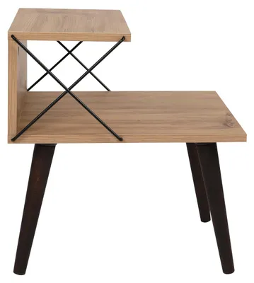 Image de Table de chevet en bois « Cross » 50 x 40 x 55 cm - pin