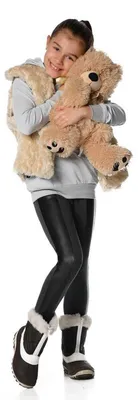 Produktbild von Kinder Thermo-Leggings Kinder Mädchen ; Grafit/92