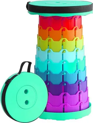 Produktbild von Famanu Klapphocker verstellbar - 200 kg Tragkraft - Ideal für Camping, BBQ und Küche