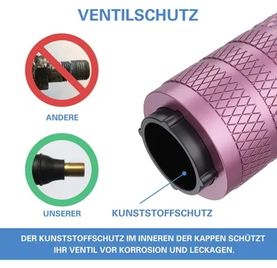 Imagen del producto de Tapas de ventilación de aluminio anodizado, resistentes a la corrosión, juego de 4 unidades, para automóviles y bicicletas