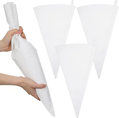 Imagen del producto de Bolsas reutilizables para manga pastelera, de algodón, de 50 cm, paquete de 3 unidades, para decorar pasteles