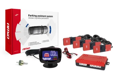 Obrázok produktu pre AMiO Parkovací asistent LED-GRAF 4-senzorové čierne vnútorné 16,5mm
