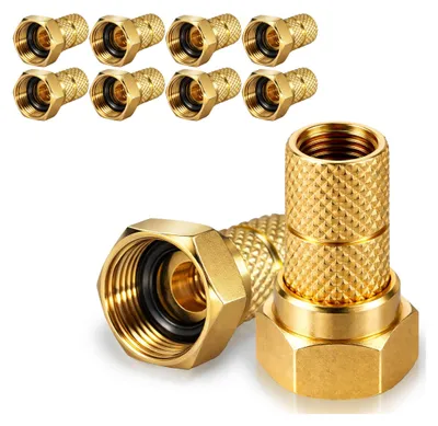 Produktbild von 10x F-Stecker 4 mm Set Für Koaxialkabel Antennenstecker Sat Empfang
