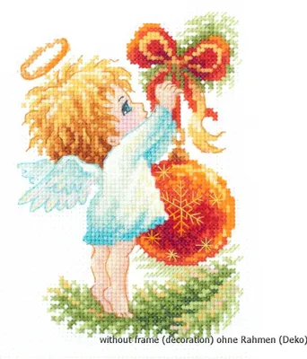 Immagine prodotto di Set per punto croce Magic Needle "Angelo di Natale", schema di pagamento, 10 x 15 cm