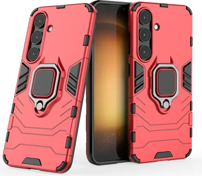 Produktbild von Handyhülle für Samsung Galaxy S25 Ring Case Hülle Outdoor Back Cover Bumper in Rot