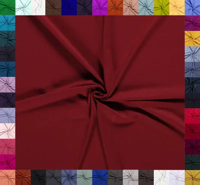 Locker drapiertes, elastisches Baumwoll-Jersey-Gewebe in Bordeaux, 8 % Elasthan, Öko-Tex Klasse 1, Meterware für Bekleidung.