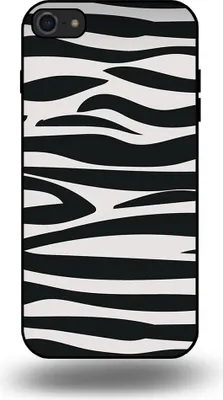 Produktbild von Smartphonica Handyhülle passend für iPhone SE(2020-2022) mit Zebradruck - TPU-Hülle mit Zebradruck-Design - Schwarz Weiß