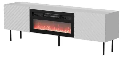 Immagine prodotto di Mobile TV Cama LUCCA 180x40x59 bianco + camino nero