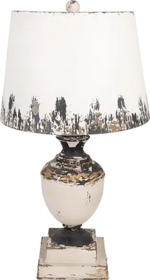 Image de Clayre & Eef Lampe de table Ø 32x60 cm Beige Métal