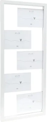 Produktbild von Deknudt S68UA1 Fotorahmen weiß 5 Bilder 10x15 cm