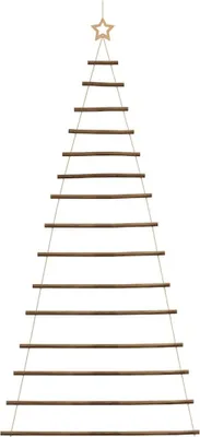 Image de vidaXL Sapin de Noël suspendu avec pointe d'étoile 100x210 cm Branche naturelle