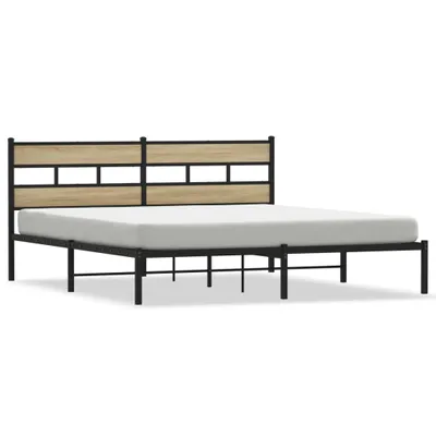 Obrázek produktu pro vidaXL Kovová postel bez matrace Sonoma dub 180x200 cm