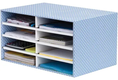Image de BankersBox Schreibtisch Organizer A4 8 Fächer blau/weiß 1PK