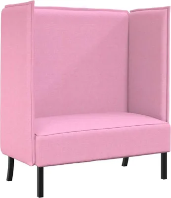 Produktbild von vidaXL Hoher Rücken Sofa 101cm Rosa Stoff