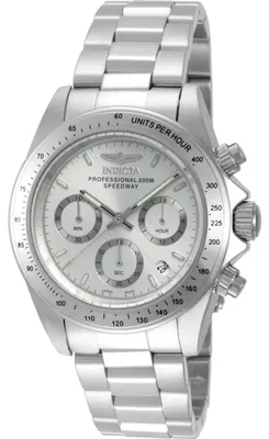 Zdjęcie produktu dla Invicta Speedway 14381 Zegarek Męski - Mechanizm Kwarcowy - Stal Nierdzewna z Srebrną Tarcza - 39 mm
