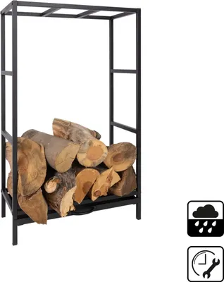 Obrázek produktu pro Stojan na palivové dřevo Praktické skladování dřeva Chios 50 x 25 x 80 cm