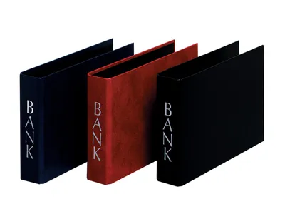 Produktbild von 3 Herlitz Bankordner / DIN lang / Farbe: je 1x blau, bourdeaux, schwarz