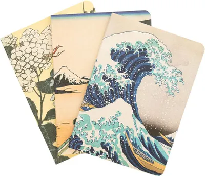 Obrázek produktu pro Erik Editores The Great Wave Of Kanagawa Hokusai 3-pack A6 notebooks Multicoloured Multicoloured One Size