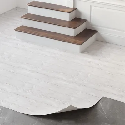 Obrázek produktu pro Samolepicí podlahová krytina z PVC, Imitace dřeva, šedá barva, imitace dubu, 6 m²
