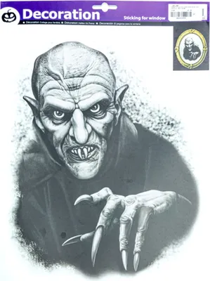 Produktbild von Halloween Fensterbild "Vampirfürst" - 27 x 36 cm | Schwarz Weiß - Fensterdekoration