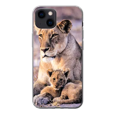 Produktbild von MuchoWow® Handyhülle Schutzhülle Hülle für iPhone 13 mini Löwin - Löwe - Junges Silikon Softcase Handy Hülle - Softcase