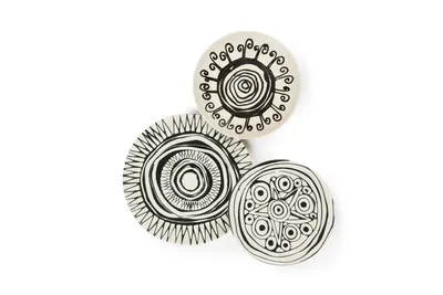 Zdjęcie produktu dla 12-częściowy zestaw zastawy stołowej Excelsa Tribal Ceramic biało-czarny