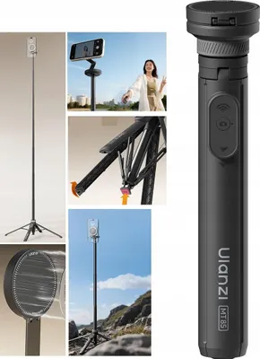 Immagine prodotto di Bastone SELFIE Stick Treppiede 1,5 m con magnete MagSafe Telefono Smartphone + TELECOMANDO / MT85 / Nero