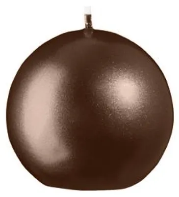 Produktbild von Kugelkerzen Metallic-Lack Matt Brandy Ø 6 cm, 12 Stück