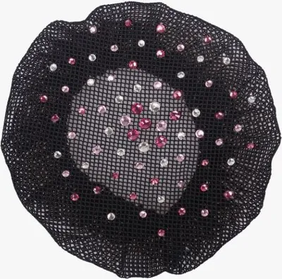 Zdjęcie produktu dla QHP Hairnet Rhinestone czarny różowy, Rozmiar: jeden rozmiar