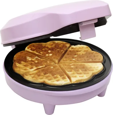 Produktbild von Bestron Waffeleisen für klassische Herzwaffeln, Retro Design, Sweet Dreams, 700 Watt, Rosa