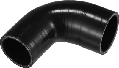 Produktbild von 1 Stück 51mm/2,01"-57mm/2,24" ID 90mm/3,54" Länge 90 Grad Schwarzer Autosilikonschlauch Kühlmittelschlauch Universal