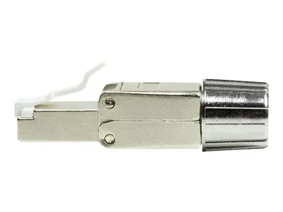 Produktbild von LogiLink MP0080 - CAT.8.1 feldkonfektionierbarer RJ45 Stecker, RJ45, Grau, Edelstahl, 22/24, 8,5 mm