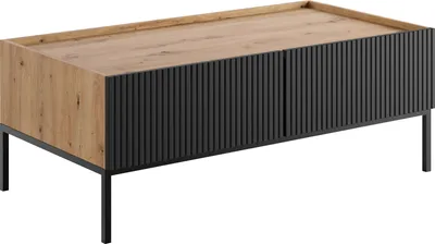 Produktbild von MIRJAN24 Couchtisch Como 2SZ, Wohnzimmer Kaffeetisch mit zwei Schubladen, Stilvoll Kollektion (Farbe: Artisan Eiche / Artisan Eiche + Schwarz)