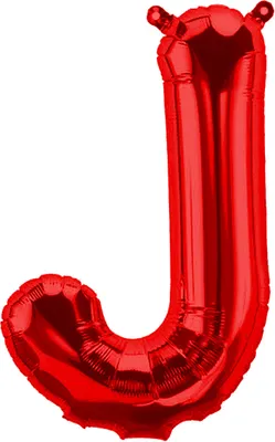Produktbild von Folienballon Buchstabe J, rot, ca. 80 cm, für Luftbefüllung