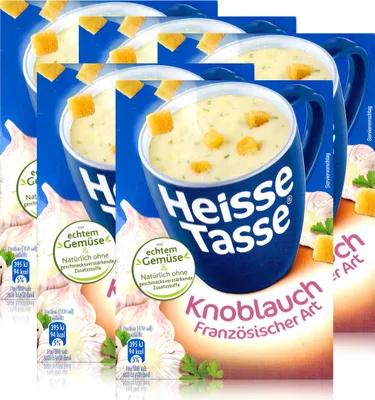 Produktbild von Heisse Tasse Knoblauch Französische Art mit Croûtons 3 Beutel á 17,9g (5er Pack)