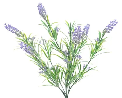 Produktbild von Künstlicher Lavendel Dekozweig grün-violett mit 7 Blüten, ca. 43 cm lang