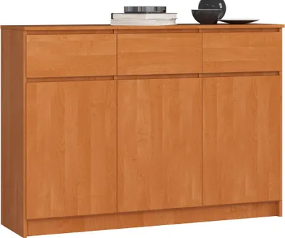 Produktbild von Akord Kommode 3 Türen 3 Schubladen Erle 138X40X99 Cm