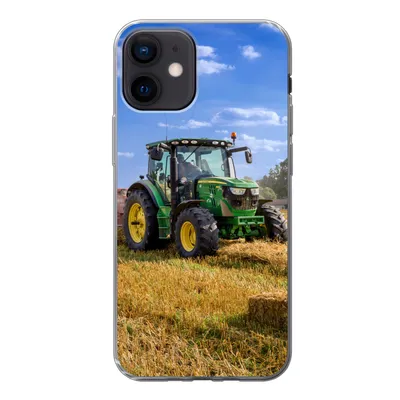 Produktbild von MuchoWow® Handyhülle Schutzhülle Hülle für iPhone 12 Traktor - Bauernhof - Heu - Feld - Sonne - Landleben Silikon Softcase Handy Hülle - Schutzhülle