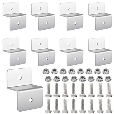8er-Set Z-Solarpanel-Halterungen aus Aluminium, 6x5x3 cm
