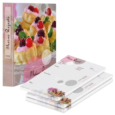 Rezeptordner mit Rezeptblöcken, A4, 3 Blöcke à 25 Blatt