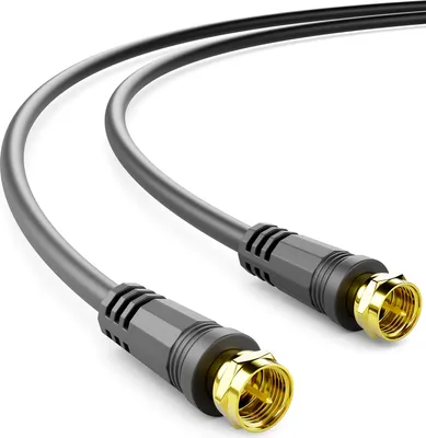 Produktbild von deleyCON 5m SAT TV Antennenkabel Koaxial Kabel HDTV 4-Fach Schirmung DVB-S DVB-S2 Radio DAB Vergoldete Metallstecker Schwarz