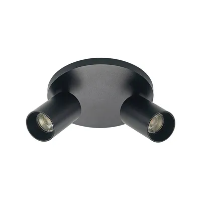 Produktbild von Arcchio Strahler Brinja, schwarz, rund, Ø 6 cm, 2-flg., GU10