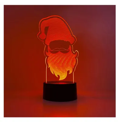 Produktbild von LED-Licht Weihnachtsmann-Figur für Weihnachten, Acryl, 22 x 16 x 6 cm