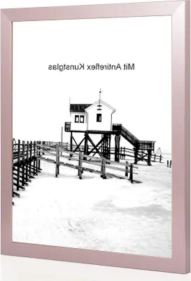 Image de Cadre photo - Verre antireflet - 40 x 40 cm - Rose pastel