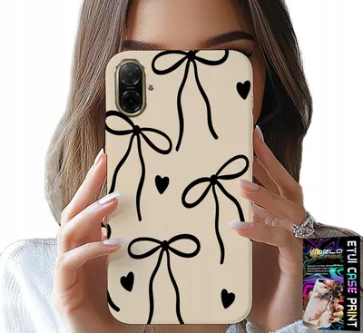 Image de Etui pour Samsung Galaxy A07 4G - Beige Ribbon Cocards Fashionable Patterns